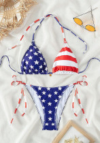 Women bikini print pendant sexy Two Pieces Swimwear