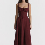 Women French summer elegant Strap Dress