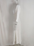 Women spring elegant Solid Maxi dress