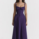 Women French summer elegant Strap Dress