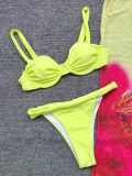Women printed mesh long skirt Swimwear  Three-Piece