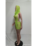 Spring Sexy Backless Knitting Three-Piece Shorts Set