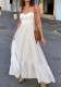 Women spring elegant solid suspender sexy dress