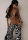 Women zebra pattern mesh trousers Three-Piece Swimwear