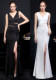 Summer Formal Sleeveless Slit Mermaid v-Neck Evening Dress