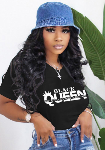 Round Neck pullover t-shirt short sleeve women's clothing