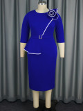 Spring And Summer Fashion Flower High Waist Formal Party Dress