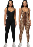 U Neck Print Jumpsuit Fashion Women's Nightclub Wear