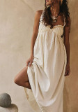 Summer Sweet Halter Low Back Beach Holidays Long Dress