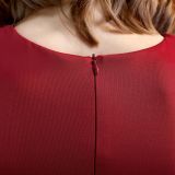 Formal Half Sleeve Solid Plain Irregular Mermaid Cocktail Dress