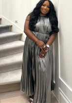 Women Sleeveless Pleated Dress Women Sleeveless Pleated Dress