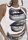 Women Summer Lip Print Crop Tank Top