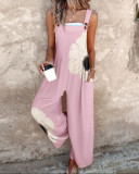 Women Summer Print Retro Sleeveless Jumpsuit