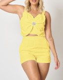 Women Casual Tank Top and Shorts Two-piece Set