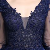 Autumn Occasional Formal Lace Upper V-Neck Mermaid Evening Dress