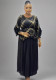 Plus Size Women Pleated Hand-Shaped Flower Irregular Shiny Print Maxi Dress