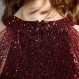 Formal sequin scoop neck mermaid party dress