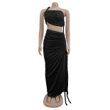 Women Summer Bodycon Slit Side Sexy Maxi Dress