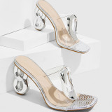 Women Open Toe High Heel Buckle Summer Sandals