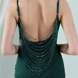 Summer Wrapped Strap Long Evening Dress