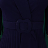 Autumn and winter women's clothing ol fashion Turndown Collar pleated Slim Waist Plus Size African dress