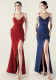 Women strap beaded chain Formal Party evening dress
