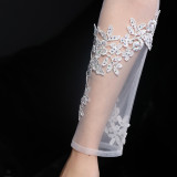 Autumn Occasional Formal Lace Upper V-Neck Mermaid Evening Dress