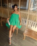 Women Spring Summer Halter Neck Strapless Dress