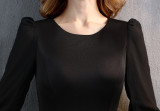 Formal Half Sleeve Solid Plain Irregular Mermaid Cocktail Dress