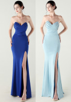 Women Wrap-chested Sweetheart Neck Cross Lace-Up Formal Party Evening Dress Women Wrap-chested Sweetheart Neck Cross Lace-Up Formal Party Evening Dress