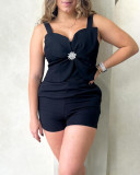 Women Casual Tank Top and Shorts Two-piece Set