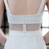 Summer Formal Occasional Strap Slit Mermaid Evening Dress