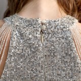 Formal sequin scoop neck mermaid party dress