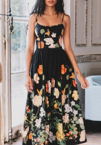 Casual Holidays Summer fashion print sleeveless Strap long Dress Casual Holidays Summer fashion print sleeveless Strap long Dress