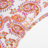 women's Sexy printed Low Back Two Pieces bikini swimsuit