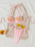 Fashion bikini pink Two pieces set