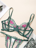Women embroidery See-Through sexy lingerie