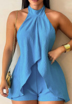 Women's sleeveless Halter Neck Low Back Casual women's Jumpsuit Women's sleeveless Halter Neck Low Back Casual women's Jumpsuit