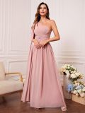 Women Summer Slash Shoulder Evening Dress