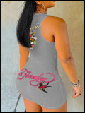 Summer fashion pattern print dress