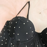 Women starry fishbone Top sexy bra bra suspender Top