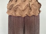 Plus Size Women African Pleated Top and Wide Leg Pants Two-piece Set