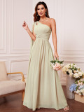 Women Summer Slash Shoulder Evening Dress