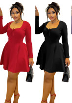 Summer Plus Size Women's Sexy Slim Waist Long Sleeve Dress Summer Plus Size Women's Sexy Slim Waist Long Sleeve Dress