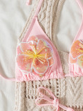 Fashion bikini pink Two pieces set
