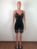 Women Body-fitting Suspender Lace Jumpsuit