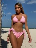 Embroidered Flower Sexy Bikini Two Pieces Swimsuit