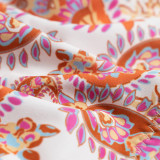 women's Sexy printed Low Back Two Pieces bikini swimsuit