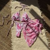 Print Sexy Three-Piece Bikini Swimsuit
