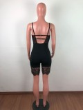 Women Body-fitting Suspender Lace Jumpsuit